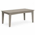Gartentisch rechteckig für 6 Personen 180 x 90 x 75 cm HDPE Kunststoff Lamellenstruktur Taupe