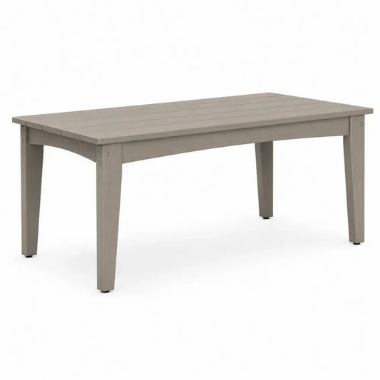 Gartentisch rechteckig für 6 Personen 180 x 90 x 75 cm HDPE Kunststoff Lamellenstruktur Taupe